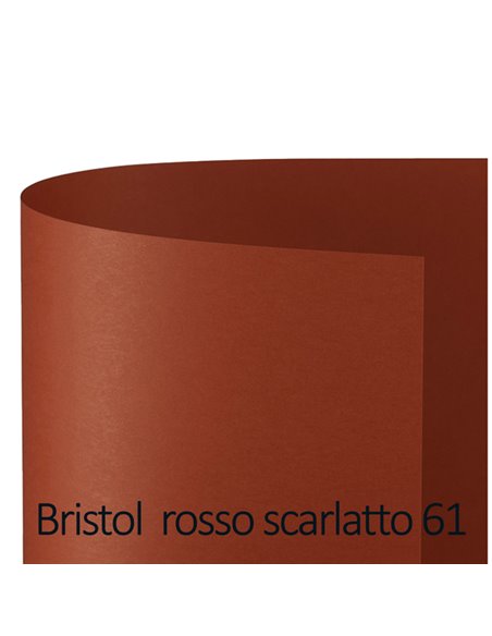 Conf.25 cartoncino Bristol Color 200gr 50x70cm scarlatto 61 Favini A35C012 FAVINI CARTONCINO COLORATO