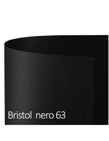 Conf.10 cartoncino Bristol Color 200gr 100x70cm nero 63 Favini A35A0A1 FAVINI CARTONCINO COLORATO