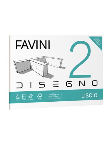 ALBUM FAVINI 2 24X33CM 110GR 20FG LISCIO A140514 FAVINI ALBUM DISEGNO BIANCO