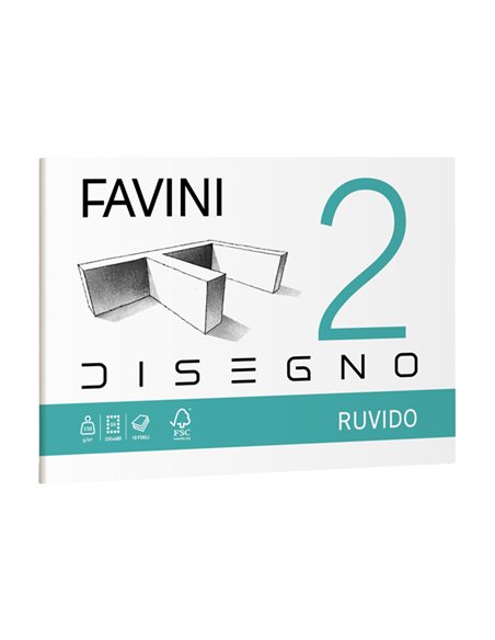 ALBUM FAVINI 2 33X48CM 110GR 10FG RUVIDO A172313 FAVINI ALBUM DISEGNO BIANCO