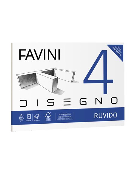 ALBUM FAVINI 4 24X33CM 220GR 20FG RUVIDO A168504