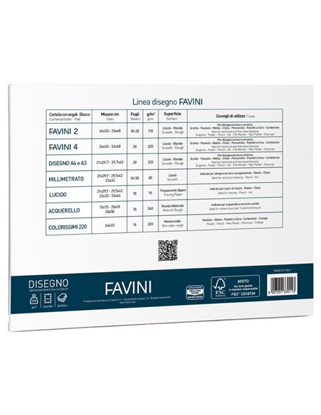 ALBUM FAVINI 4 24X33CM 220GR 20FG RUVIDO A168504