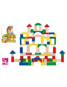 COSTRUZIONI IN LEGNO CONF. DA 100 PZ ASSORITI CWR 58669 CWR REGOLI-GIOCHI DIDATTICI