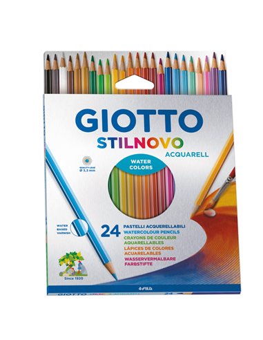 ASTUCCIO 24 PASTELLI STILNOVO ACQUARELL GIOTTO 255800