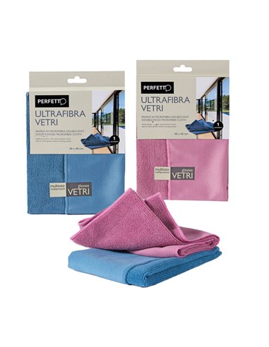 PANNO MICROFIBRA 40x40cm Ultrafibra Vetri PERFETTO 0319A PERFETTO PANNI e SPUGNE