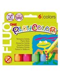 TEMPERA SOLIDA PLAYCOLOR 6 COLORI FLUO in STICK da 10GR 10431