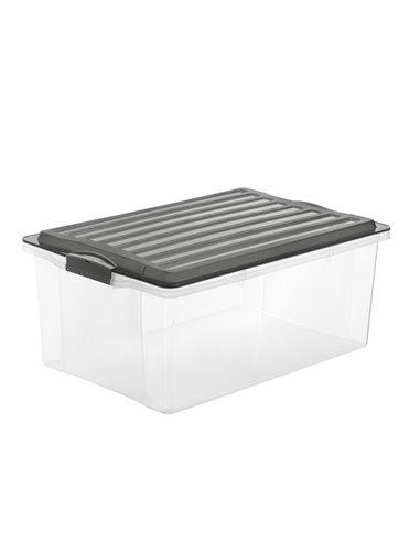 CONTENITORE Compact A3 38Lt con COPERCHIO NERO F717677 ROTHO CONTENITORI MULTIUSO