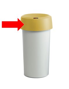 COPERCHIO ad ANELLO GIALLO MODO Round Rotho F800003