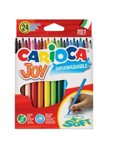 SCATOLA 24 PENNARELLI JOY LAVABILI COLORI ASSORTITI CARIOCA 40615 CARIOCA PENNARELLI