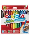 Astuccio 24 pennarelli Jumbo lavabili colori assortiti CARIOCA 40570