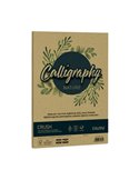 Carta Calligraphy Nature CRUSH A4 50fg 250gr oliva FAVINI A69N564