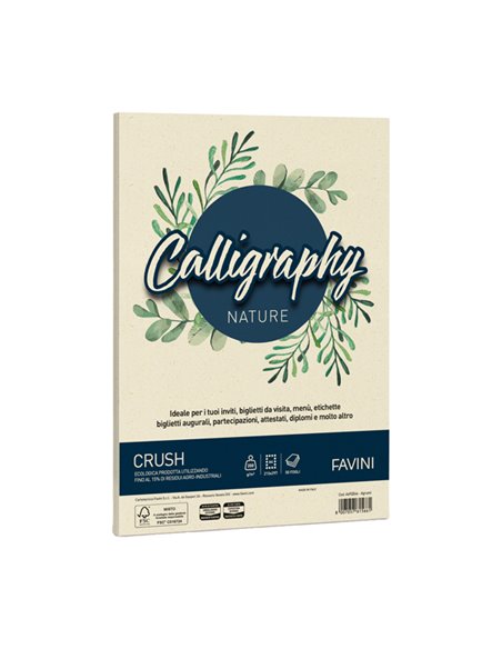 Carta Calligraphy Nature CRUSH A4 50fg 200gr agrumi FAVINI A69Q564 FAVINI CARTE EVENTI-INVITI