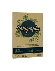 Carta Calligraphy Nature CRUSH A4 50fg 120gr oliva FAVINI A69N534 FAVINI CARTE EVENTI-INVITI