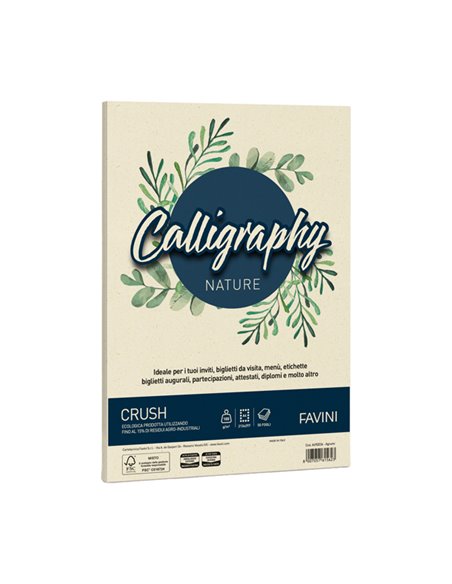 Carta Calligraphy Nature CRUSH A4 50fg 100gr agrumi FAVINI A69Q534