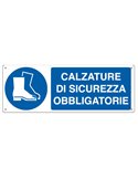 CARTELLO ALLUMINIO 35x12,5cm 'Calzatura di sicurezza obbligatoria" E1905K