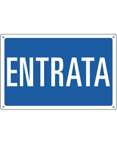 CARTELLO ALLUMINIO 30x20cm 'Entrata' 3151 CARTELLI SEGNALATORI CARTELLI INFORMATIVI