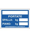 CARTELLO ALLUMINIO 30x20cm 'Portate: Spalla / Piano' 3130