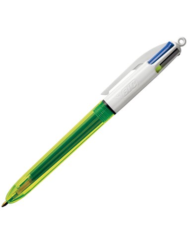 Scatola 12 penna sfera scatto 4COLORI FLUO BIC 982868 BIC MULTIFUNZIONE