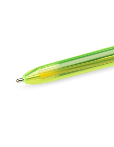 Scatola 12 penna sfera scatto 4COLORI FLUO BIC 982868 BIC MULTIFUNZIONE