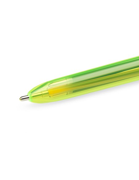 Scatola 12 penna sfera scatto 4COLORI FLUO BIC 982868 BIC MULTIFUNZIONE