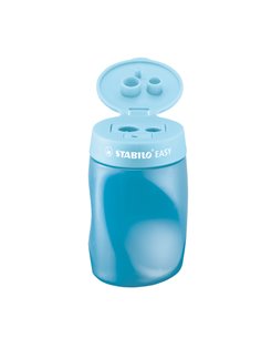 TEMPERAMATITE EASY 3 FORI C/CONTENITORE ERGONOMICO BLU PER MANCINI STABILO 4501/2 STABILO TEMPERAMATITE CON CONTENITORE