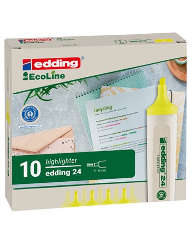 EVIDENZIATORE 24 ECOLINE GIALLO EDDING 4-24005 EDDING COLORE LIQUIDO