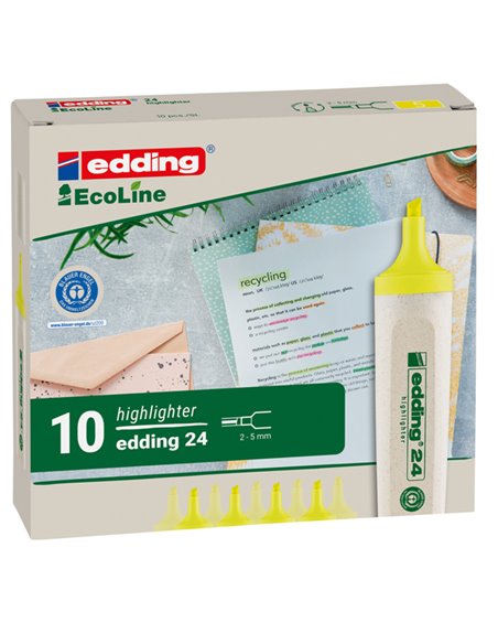 EVIDENZIATORE 24 ECOLINE GIALLO EDDING 4-24005 EDDING COLORE LIQUIDO