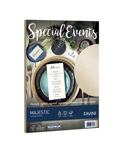 Carta metallizzata SPECIAL EVENTS A4 20fg 120gr sabbia FAVINI A69N154
