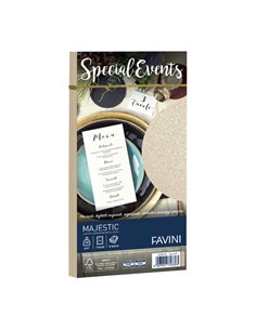 10 buste SPECIAL EVENTS METAL 120gr 110x220mm sabbia FAVINI A57N154 FAVINI CARTE EVENTI-INVITI