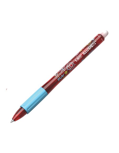 Scatola 12 penna sfera gel cancellabile GELOCITY ILLUSION 0,7mm rosso BIC 516524
