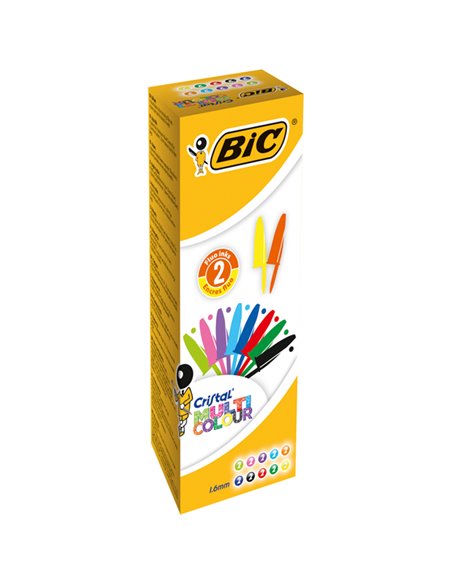 Scatola 20 penna sfera CRISTAL® MULTICOLOR 1,6mm ink ass. BIC® 926381