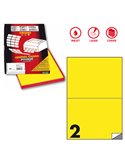 Etichetta adesiva C/509 giallo fluo 100fg A4 210x148,5mm (2et/fg) Markin X210C509F-GI