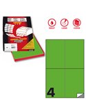 Etichetta adesiva C/519 verde fluo 100fg A4 105x148,5mm (4et/fg) Markin X210C519F-VE