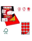 Etichetta adesiva R/310 rosso fluo 100fg A4 tonda Ø60mm (12et/fg) Markin X210R310F-RO