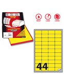 Etichetta adesiva A/406 giallo fluo 100fg A4 47,5x25,5mm (44et/fg) Markin X210A406F-GI