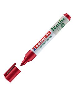 MARCATORE PERMANENTE 21 ECOLINE P.CONICA ROSSO EDDING 4-21002 EDDING SPECIALI (CD-VETRO-TESSUTI-ECC.)