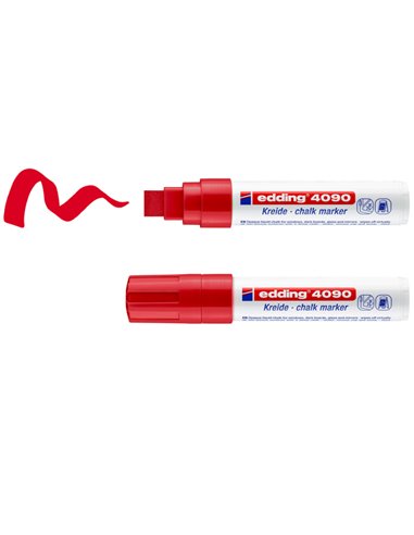 Busta 4 marcatori EDDING 4090 punta scalpello gesso liquido col.assortiti 4-4090-4999