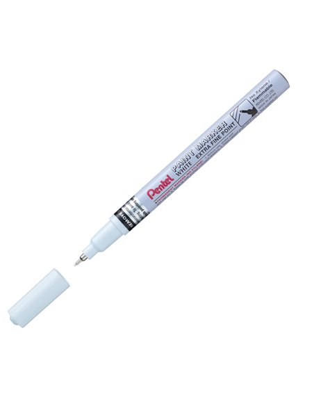 MARCATORE PAINT MFP10 - BIANCO PENTEL PUNTA CONICA EXTRA FINE MFP10-W PENTEL SPECIALI (CD-VETRO-TESSUTI-ECC.)