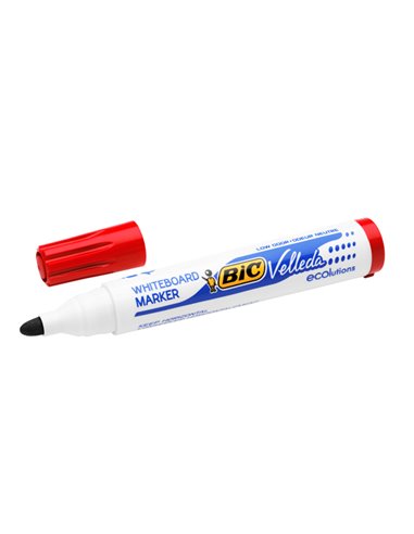 MARCATORE P.TONDA 1.5MM ROSSO Whiteboard VELLEDA® 1701 Recycled BIC® 904939 BIC PER LAVAGNE CANCELLABILI