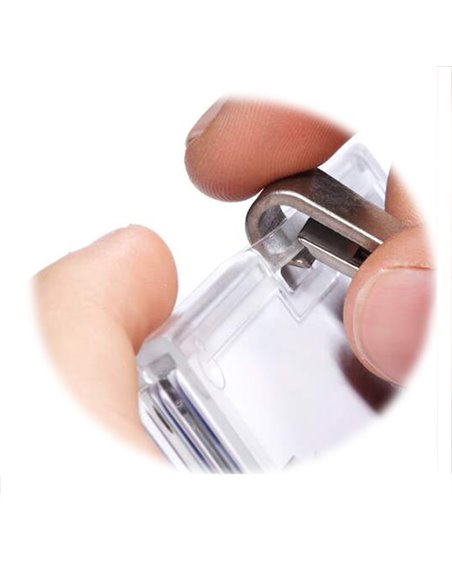 10 PORTABADGE PUSHBOX TRIO per 3 TESSERE 54X87mm Durable 8920-19 DURABLE PORTABADGE E ACCESSORI