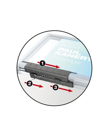 10 PORTABADGE PUSHBOX TRIO per 3 TESSERE 54X87mm Durable 8920-19 DURABLE PORTABADGE E ACCESSORI