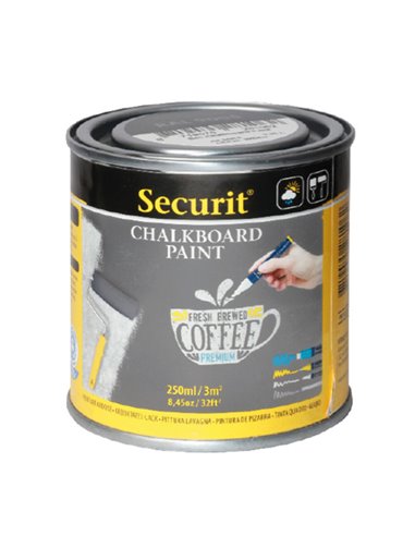 PITTURA LAVAGNA GRIGIO 250ml (3mq) Securit PNT-GY-SM SECURIT LAVAGNE NERE