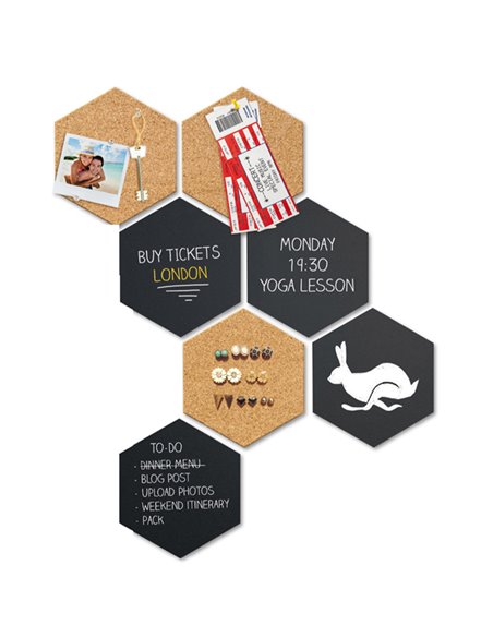 Set LAVAGNE DA PARETE Wall Hexagon Securit FB-CB-HEX
