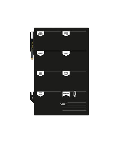 LAVAGNA da PARETE WeekPlanner 30x45cm Securit FB-PLAN SECURIT LAVAGNE NERE