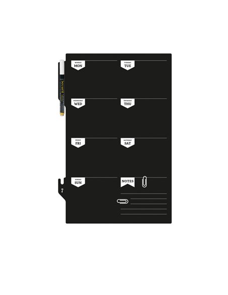 LAVAGNA da PARETE WeekPlanner 30x45cm Securit FB-PLAN SECURIT LAVAGNE NERE