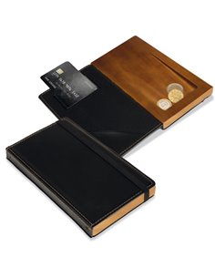 Porta conto in legno e similpelle Trendy Securit MC-DBBP-BL
