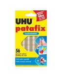 BLISTER 56 SUPPORTI TRASPARENTI GOMMA ADESIVA UHU PATAFIX INVISIBLE 34992
