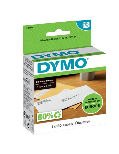 ETICHETTE DIM.28X89MM 130X1 RT INDIRIZZI STANDARD 1983173 1983173 DYMO ETICHETTE-NASTRI-TAMPONI PER ETICHETTATRICI E PREZZATRICI