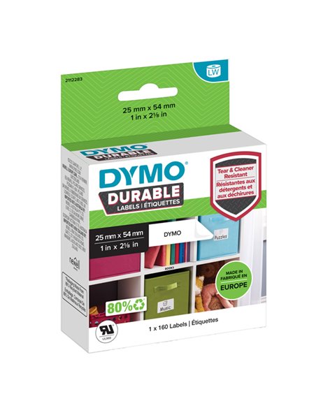 ETICHETTE DURABLE DIM.25X54MM 160X1 RT MULTIUSO 2112283 DYMO ETICHETTE-NASTRI-TAMPONI PER ETICHETTATRICI E PREZZATRICI