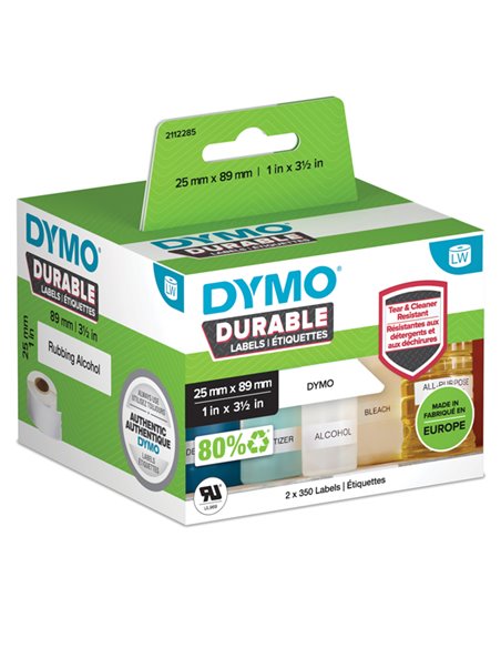 ETICHETTE DURABLE INDUSTRIAL DIM. 25X89MM 350X2 RT MULTIUSO 2112285 DYMO ETICHETTE-NASTRI-TAMPONI PER ETICHETTATRICI E PREZZA...